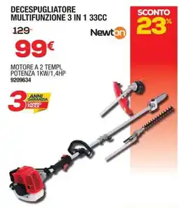 Bricofer Decespugliatore multifunzione 3 in 1 33cc Newton offerta