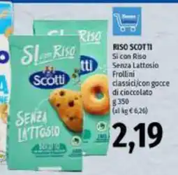 Emi Market Riso Scotti Si con Riso Senza Lattosio Frollini classici offerta