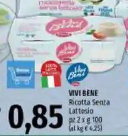 Emi Market Vivi Bene Ricotta Senza Lattosio offerta