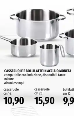 Famila Superstore Casseruole e bollilatte in acciaio moneta offerta