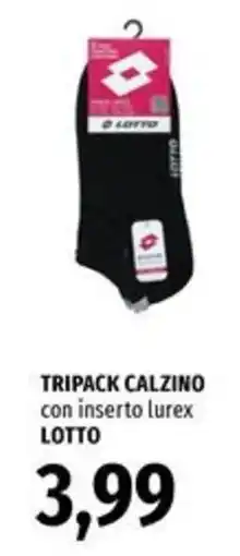 Famila Superstore Tripack calzino con inserto lurex lotto offerta
