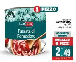 Altasfera Passata di Pomodoro Alta Sfera offerta