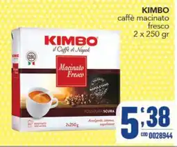 Gruppo di Palo Kimbo caffè macinato fresco offerta