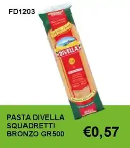 Italy Cash and Carry Pasta Divella Squadretti Bronzo Gr500 offerta