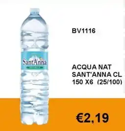 Italy Cash and Carry Acqua naturale Sant'Anna offerta