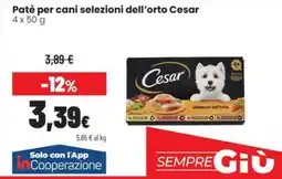 Coop Master Alleanza 3.0 Patè per cani selezioni dell'orto Cesar offerta