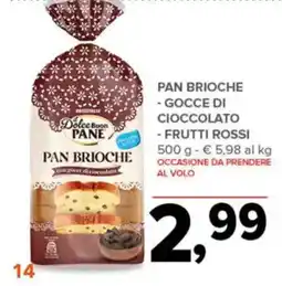 Todis Pan brioche con gocce di cioccolato offerta