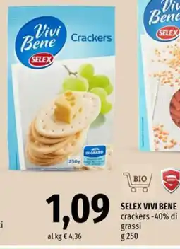 Famila Superstore Selex vivi bene crackers 40% di grassi offerta