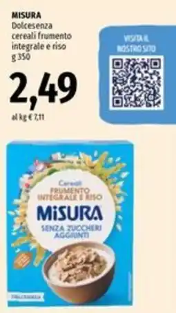 Famila Superstore Misura cereali frumento integrale e riso offerta