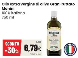 Coop Master Alleanza 3.0 Olio extra vergine di oliva GranFruttato Monini offerta