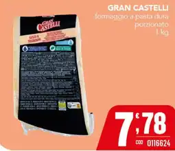 Gruppo di Palo Gran Castelli formaggio a pasta dura porzionato offerta