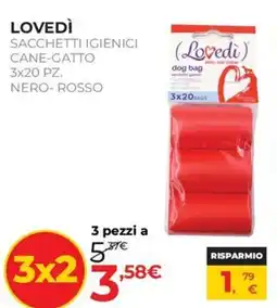 Arcaplanet Sacchetti igienici cane-gatto Lovedì offerta