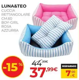 Arcaplanet Cuccia rettangolare Luna&Teo offerta