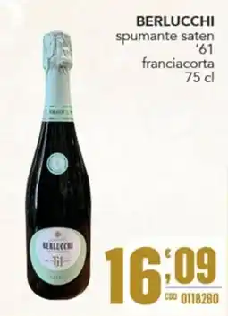 Gruppo di Palo Berlucchi spumante saten '61 franciacorta offerta