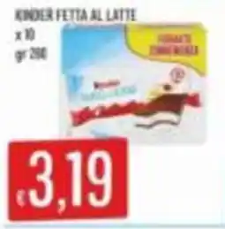 Mercadò Kinder fetta al latte offerta