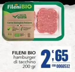 Gruppo di Palo Fileni Bio hamburger di tacchino offerta