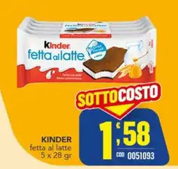 Gruppo di Palo Kinder fetta al latte offerta