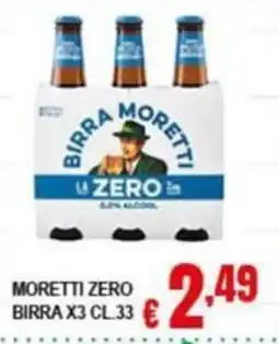 Risparmio Supermercati Moretti zero birra offerta