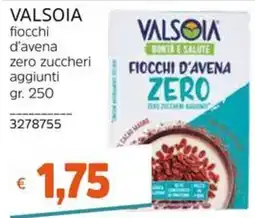 Stop&Shop Valsòia fiocchi d'avena zero zuccheri aggiunti offerta