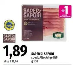 Famila Superstore Saper di Sapori speck Alto Adige IGP offerta