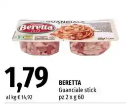 Famila Superstore Beretta Guanciale stick offerta