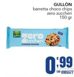 Gruppo di Palo Gullòn barretta choco chips zero zuccheri offerta