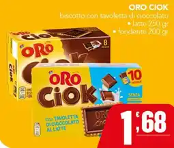 Gruppo di Palo Oro Ciok biscotto con tavolletta di cioccolato offerta