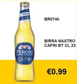 Italy Cash and Carry Peroni Nastro Azzurro Stile Capri offerta