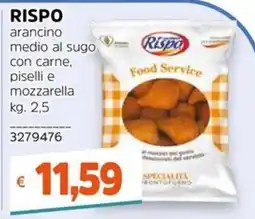 Stop&Shop Rispo arancino medio al sugo con carne, piselli e mozzarella offerta