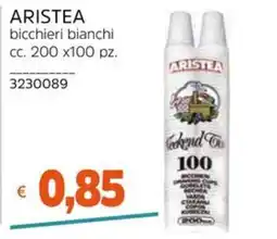 Stop&Shop Aristea bicchieri bianchi offerta