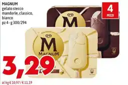 MEGA Magnum gelato stecco bianco offerta