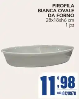 Gruppo di Palo Pirofila bianca ovale da forno offerta