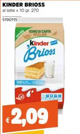 Stop&Shop Kinder Brioss al latte offerta
