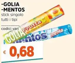 Stop&Shop Golia Mentos stick singolo offerta