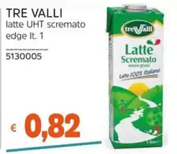 Stop&Shop Tre Valli latte UHT scremato offerta