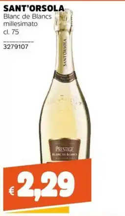 Stop&Shop Sant'orsola Blanc de Blancs millesimato offerta
