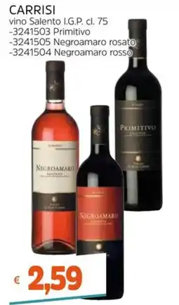 Stop&Shop Carrisi vino Salento I.G.P. offerta