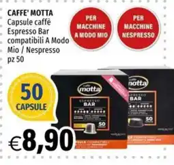 Hurrà Caffè Motta Capsule caffè Espresso Bar compatibili A Modo Mio / Nespresso offerta