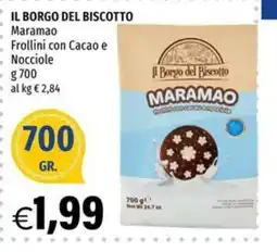 Hurrà Il Borgo del Biscotto Maramao Frollini con Cacao e Nocciole offerta
