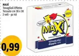 Hurrà Maxi tovaglioli effetto tessuto offerta