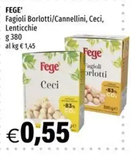 Hurrà Fege Fagioli Borlotti/Cannellini, Ceci, Lenticchie offerta