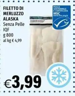 Hurrà Filetto di merluzzo Alaska offerta