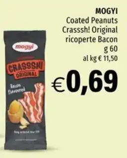 Hurrà Mogyi Coated Peanuts Crasssh! Original ricoperte Bacon offerta