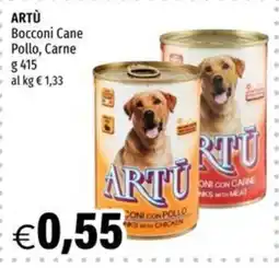 Hurrà Artù bocconi cane pollo, carne offerta