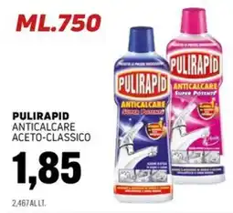 Emporio Amato Pulirapid anticalcare acetoclassico offerta