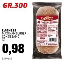 Emporio Amato L'Agnes Maxi Hamburger con sesamo offerta