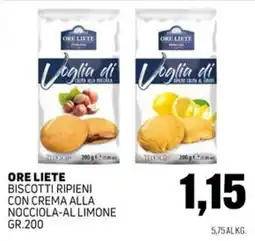 Emporio Amato Ore Liete biscotti ripieni con crema alla nocciola-al limone offerta