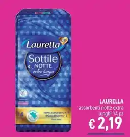 Determarket Laurella assorbenti notte extra lungi offerta