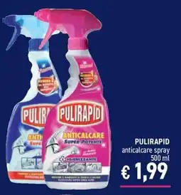 Determarket Pulirapid anticalcare spray offerta