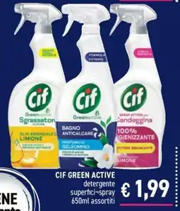 Determarket Cif Green Active detergente superfici-spray offerta